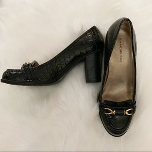 Bandolino Black & Gold Heels 6M